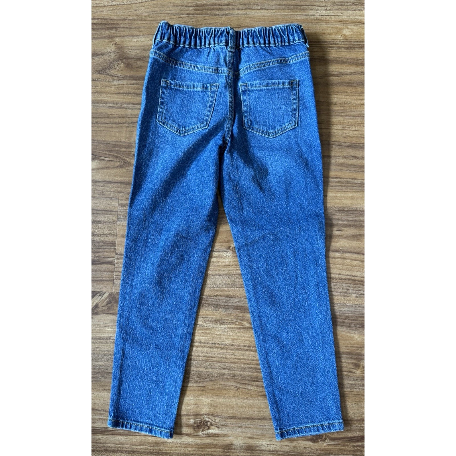 Cat & Jack Girls' Size 7 High-Rise Straight Stretch Ankle Jeans Distressed Nwt — image 2 of 2